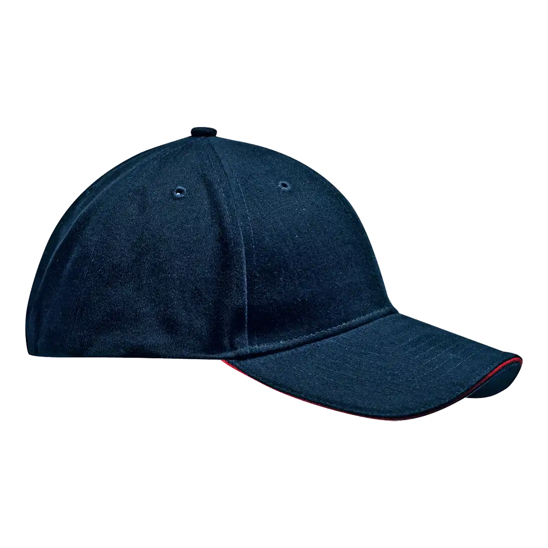 VANCOUVER CAP Baseball Cap - 100% Cotton - Adjustable Velcro - Contrasting Brim - Pack of 12 Pieces