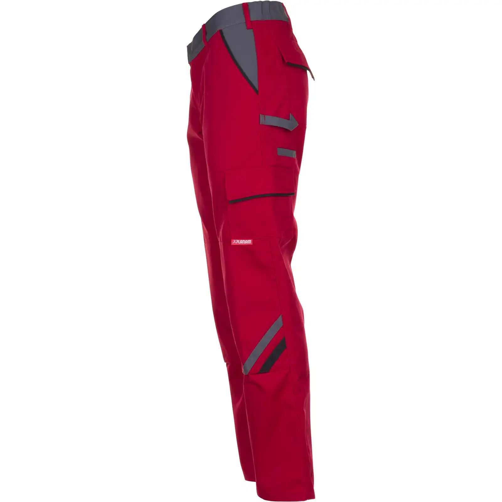 Planam Highline Damen Bundhose rot/schiefer 34 rot/schiefer/schwarz - Produktbild ohne Model