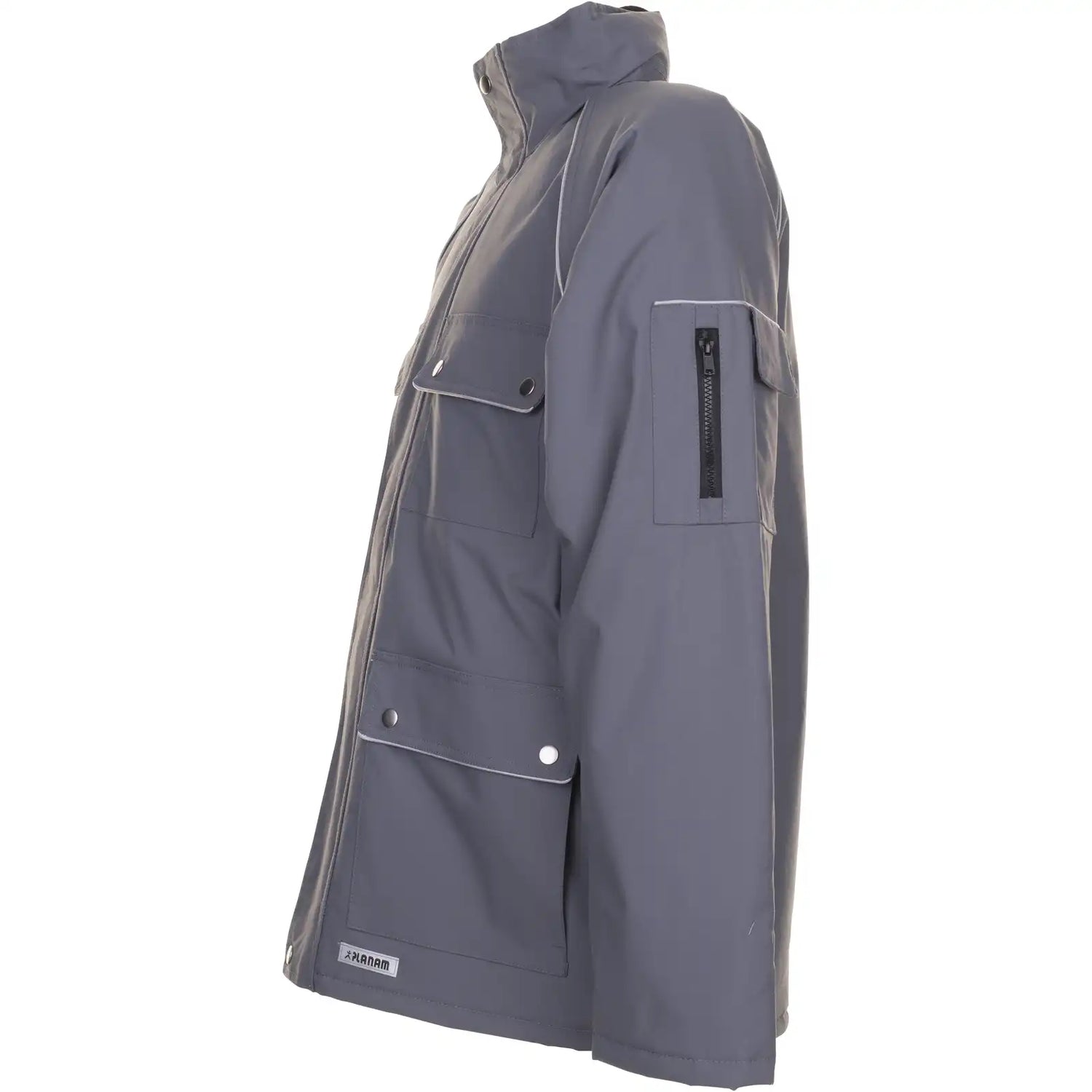 Planam Canvas 320 Winterparka grau/schwarz S grau/schwarz - Produktbild ohne Model