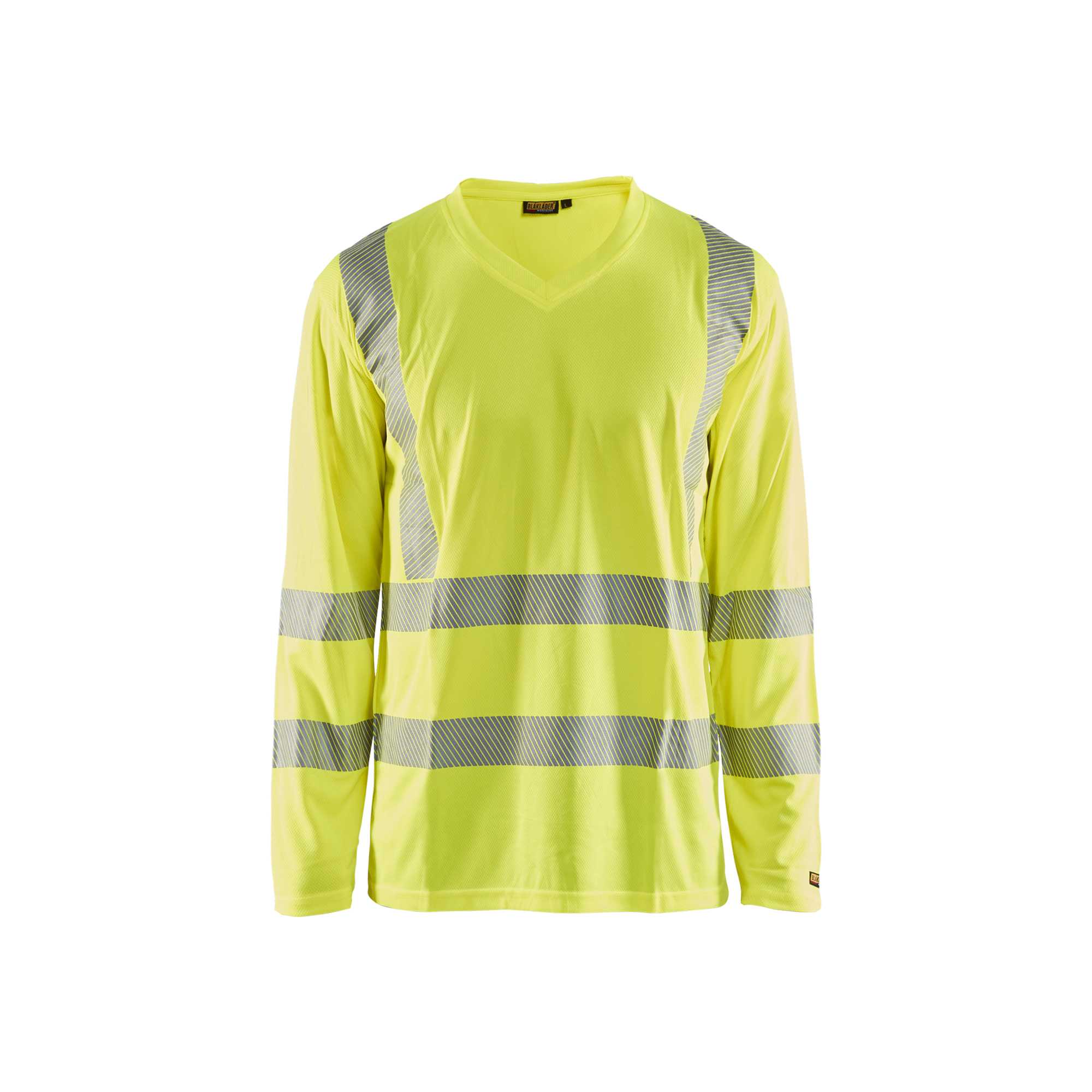 BLAKLADER 33851013 Hi Vis UV Long sleeved T shirt Hi Vis Reflective Long Sleeve Work T-Shirt MEN - 100% Polyester