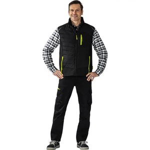 Planam PLANAM Stretchline Winterweste schwarz XS schwarz - Produktbild mit Model