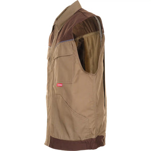 Planam Highline Arbeitsweste khaki/braun/zink XS khaki/braun/zink - Produktbild ohne Model