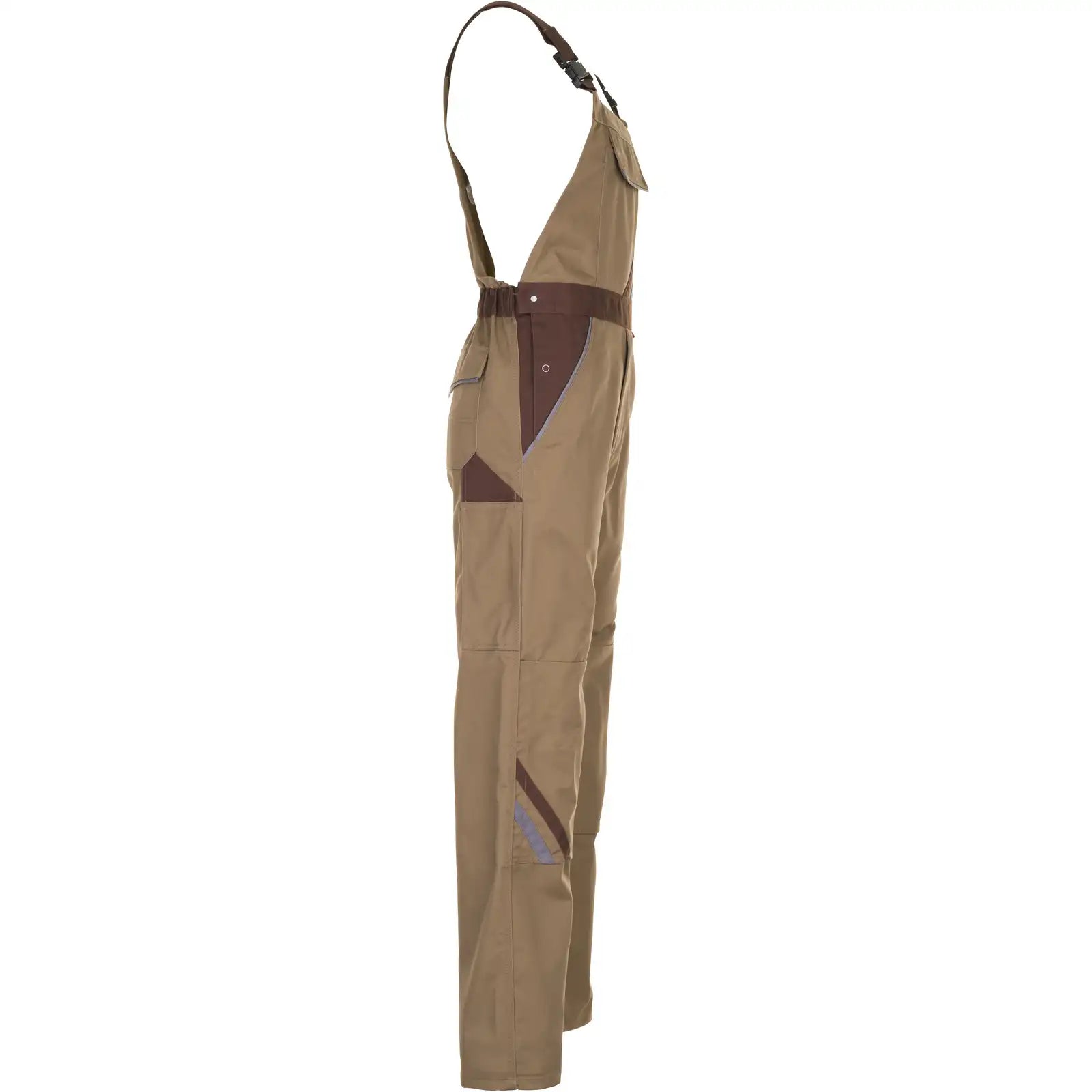 Planam Highline Latzhose khaki/braun/zink 102 khaki/braun/zink - Produktbild ohne Model
