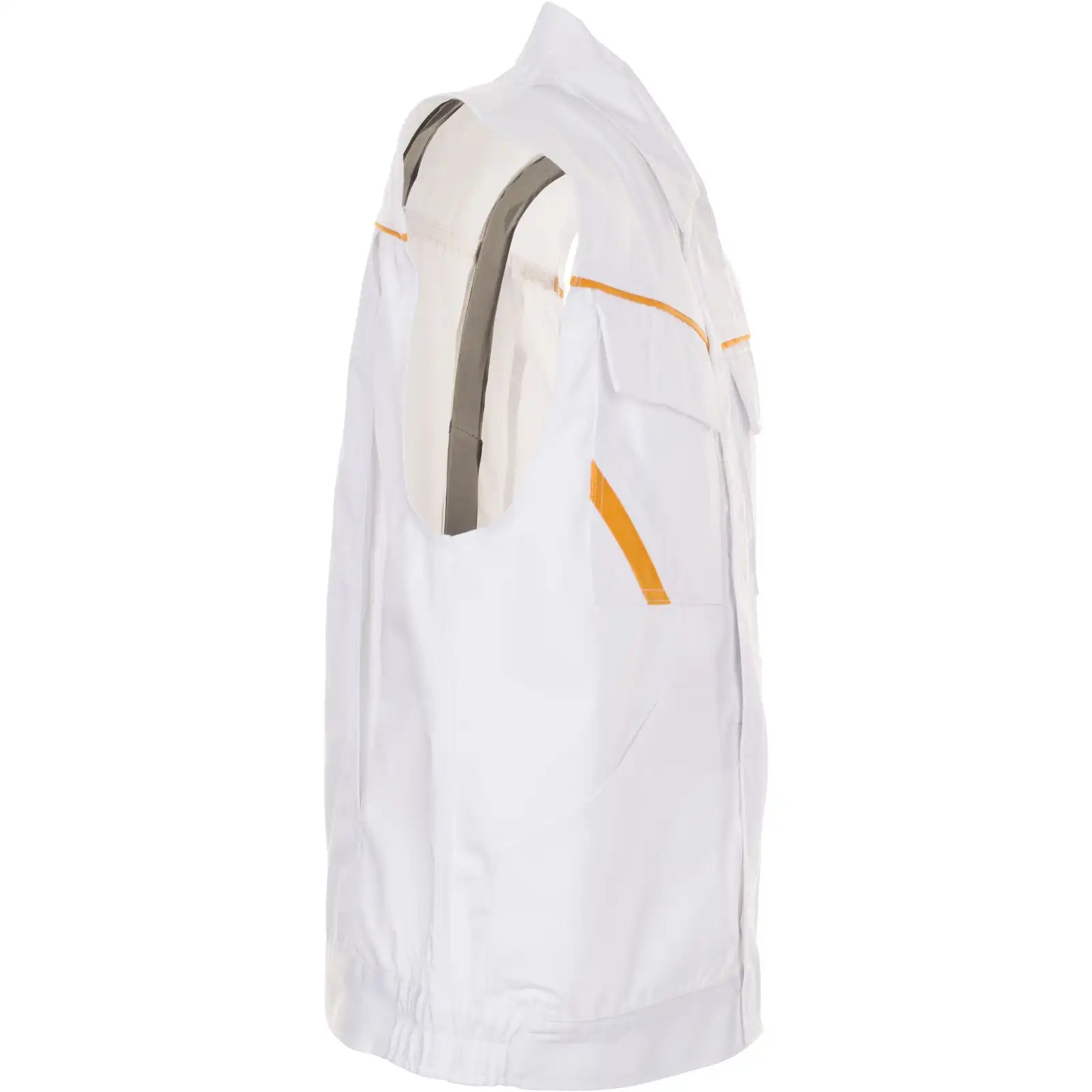 Planam Highline Arbeitsweste reinweiß/reinweiß/gelb XS reinweiß/reinweiß/gelb - Produktbild ohne Model