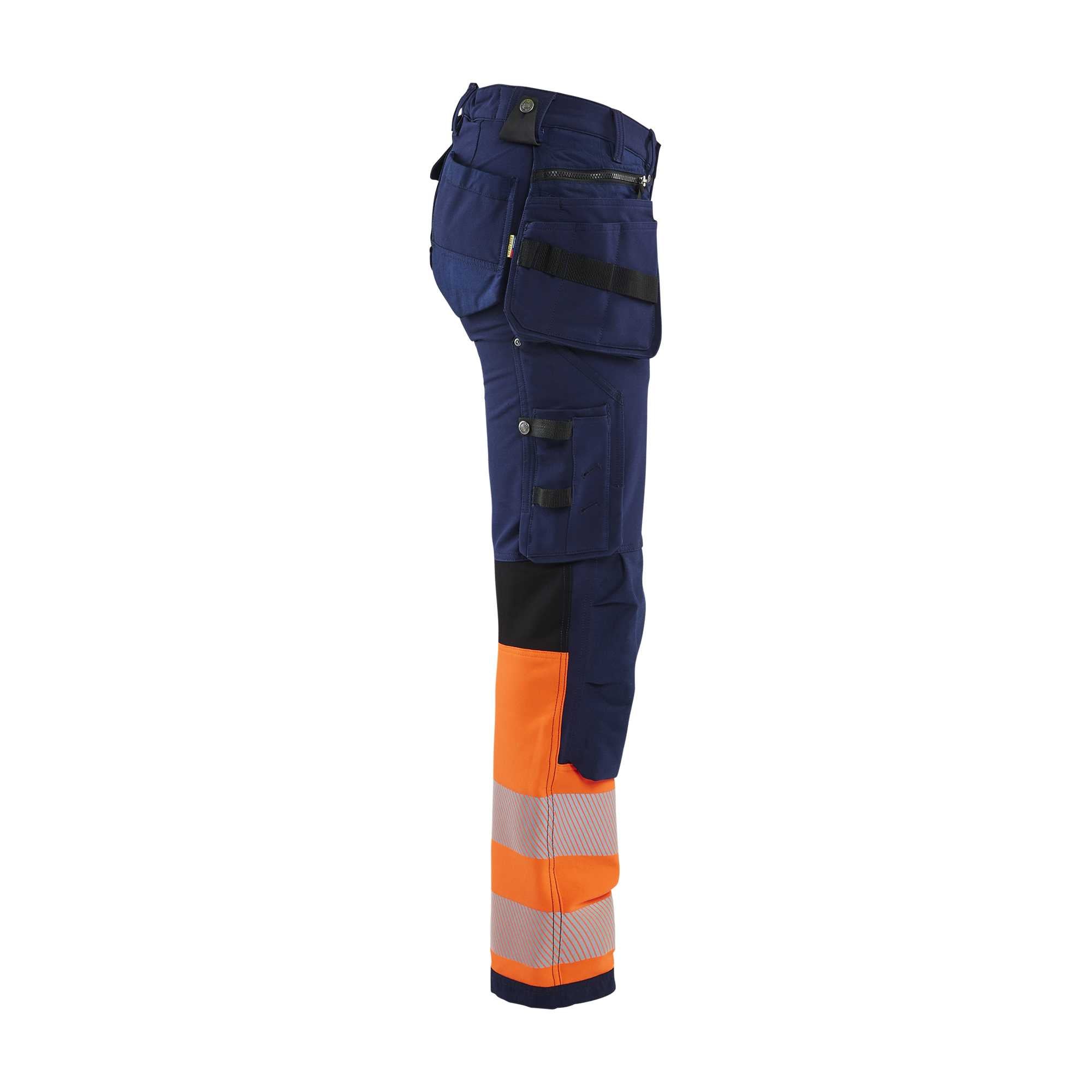BLAKLADER 71931642 | Women's hi vis trouser with 4 way stretch Hi Vis Reflective Work Trousers Women - Water Repellent