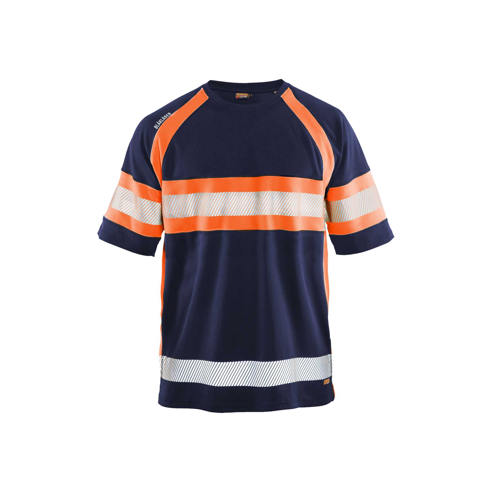 BLAKLADER 33371051 HI VIS T SHIRT Hi Vis Reflective Short Sleeve Work T-Shirt MEN - 100% Polyester