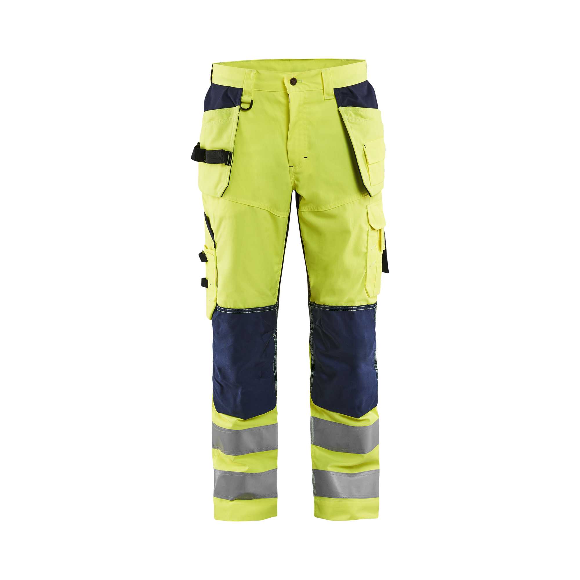 BLAKLADER 15651811 | Ventilated Hi Vis trousers Hi Vis Reflective Work Trousers Men - Mesh Panels