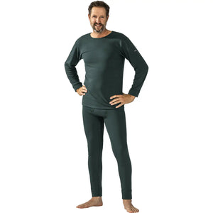 Planam Funktionsunterwäsche Shirt Langarm 275 g/m² grau S grau - Produktbild mit Model