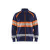 BLAKLADER 35511158 Hi Vis Sweater Hi Vis Reflective Full-zip Work Sweatshirt MEN - 100% Cotton