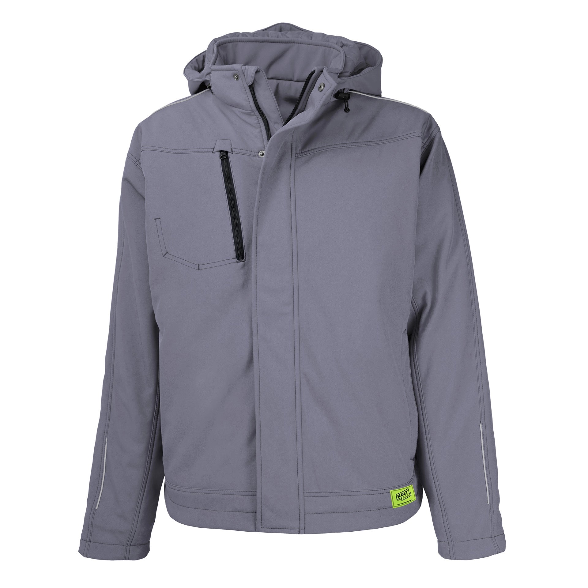 TMG Kult Worker Softshell winter jacket light grey - KW-230055_Winterjacke_mittelgrau_vorne_1920x1920