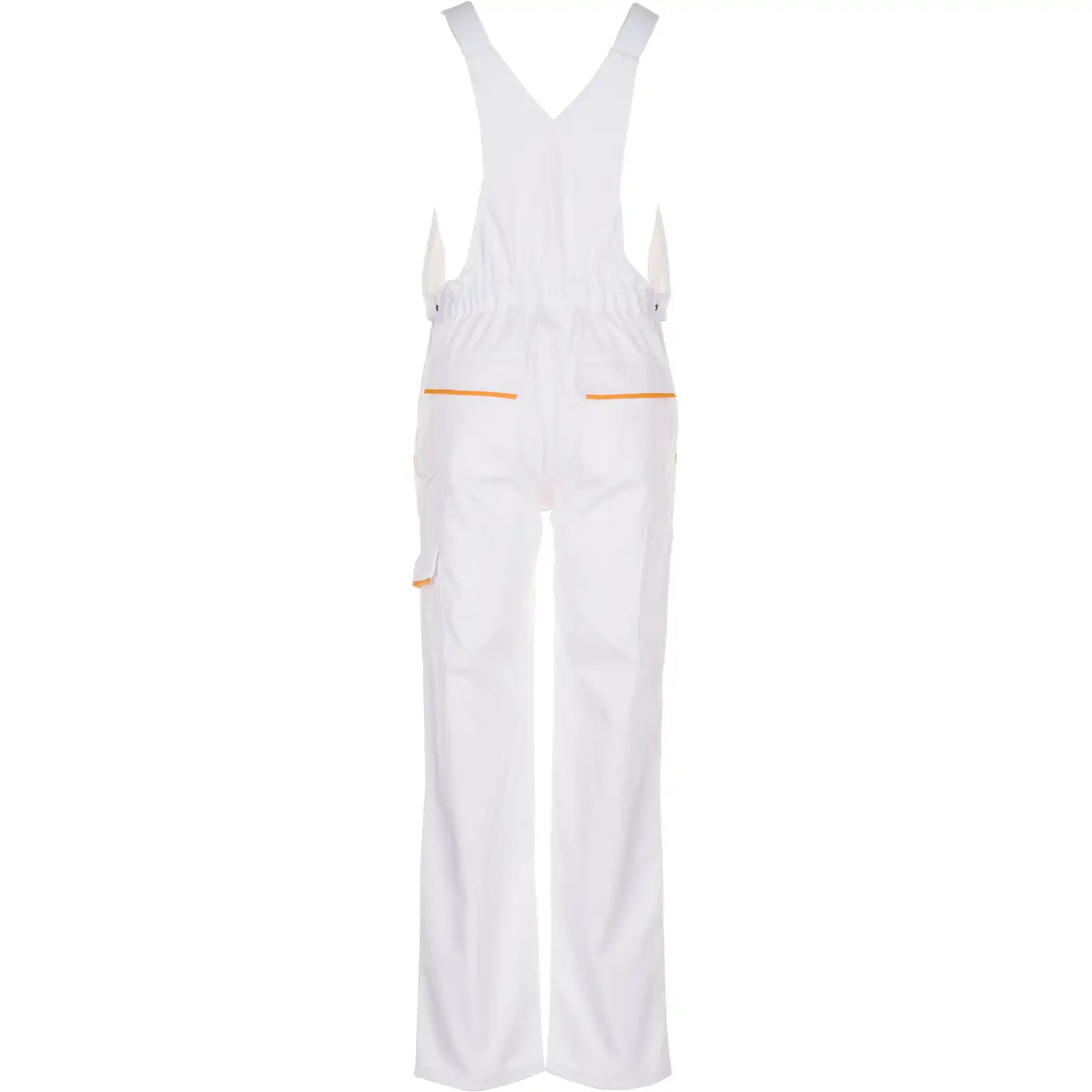 Planam Highline Latzhose reinweiß/reinweiß/gelb 102 reinweiß/reinweiß/gelb - Produktbild ohne Model