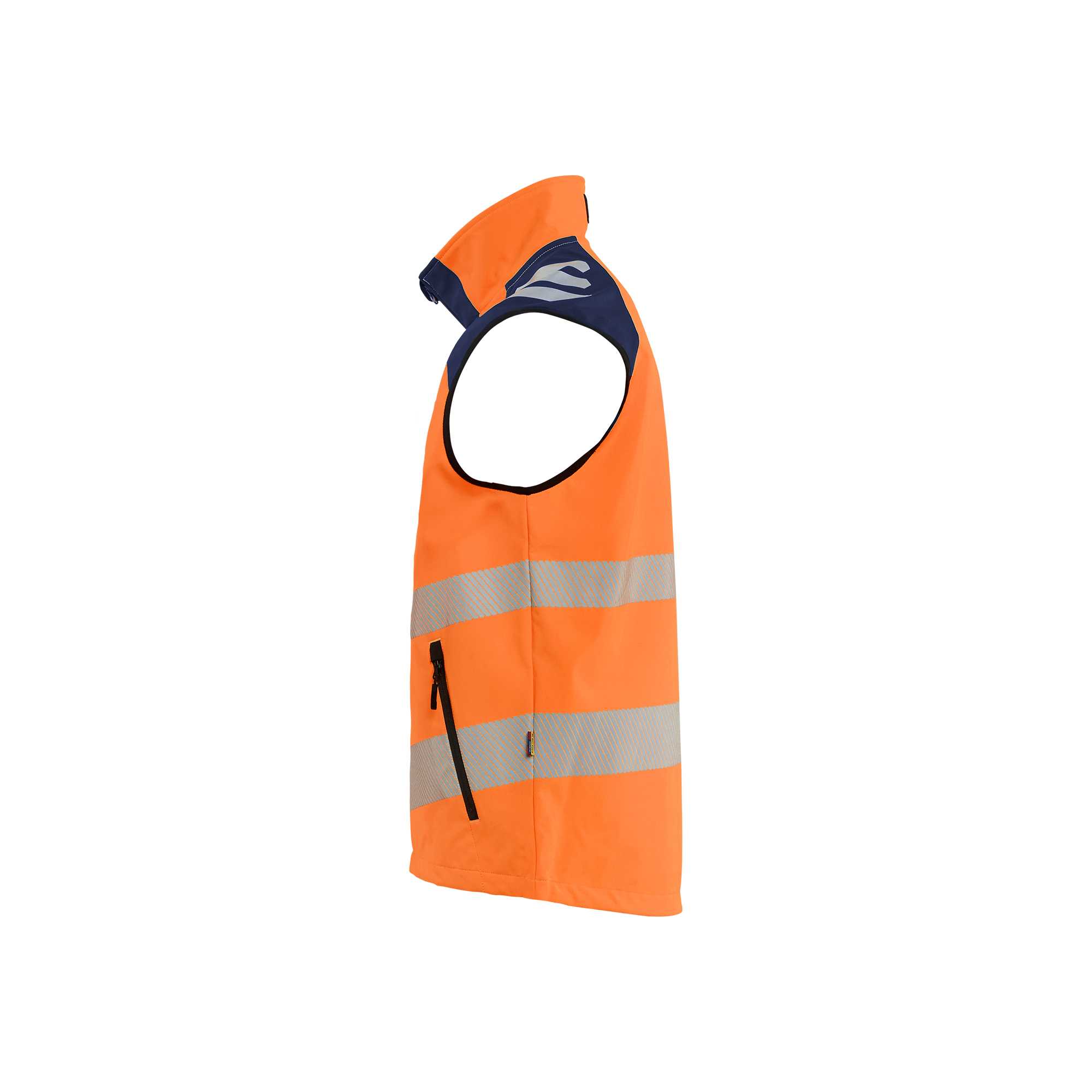 BLAKLADER 30912513 SOFTSHELL VEST HI VIS Hi Vis Reflective Work Softshell Vest MEN - Waterproof