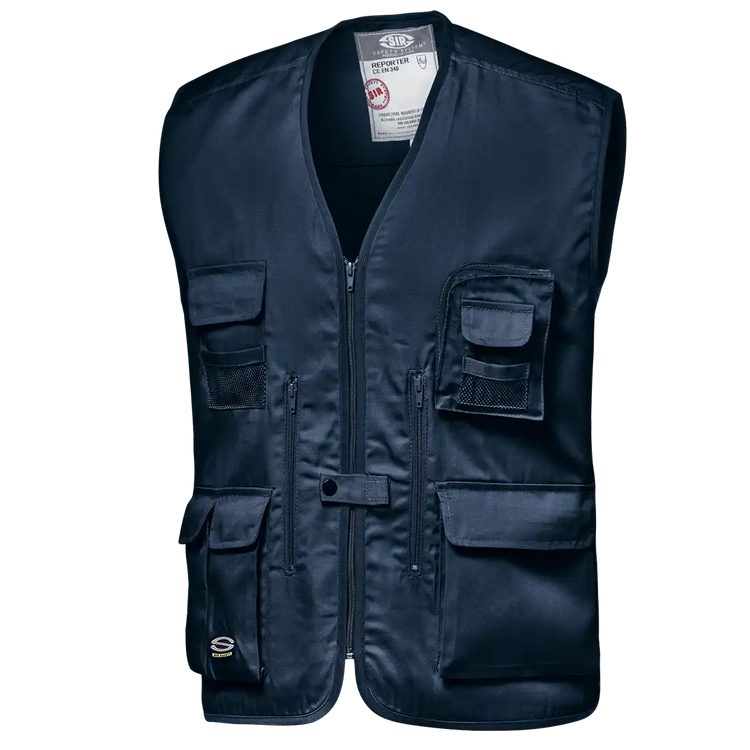 REPORTER GILET - Vita Regolabile - Design Multitasche - Tessuto Leggero