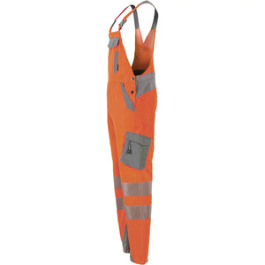 Planam Norit Warnschutz Herren Latzhose orange/zink  102 orange/zink - Produktbild ohne Model