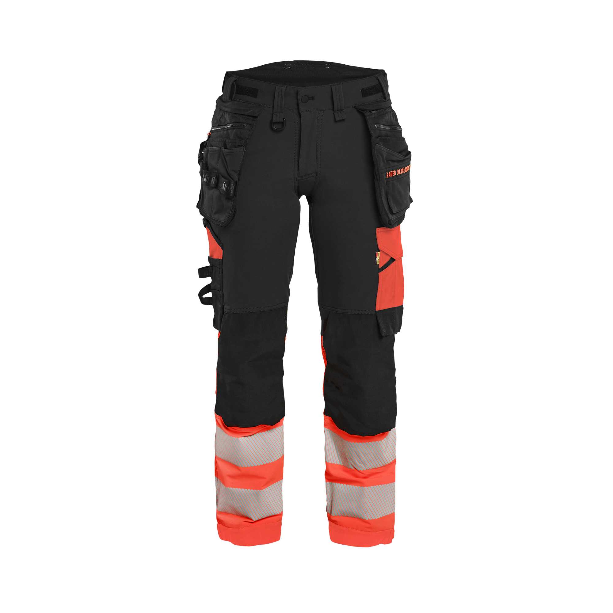 BLAKLADER 70251648 Women's Hi Vis trousers 4 way stretch Hi Vis Reflective Work Trousers Women - double weave