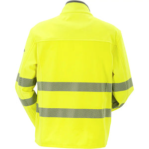 Planam Norit Warnschutz Herren Pure Softshelljacke gelb  102 gelb - Produktbild ohne Model