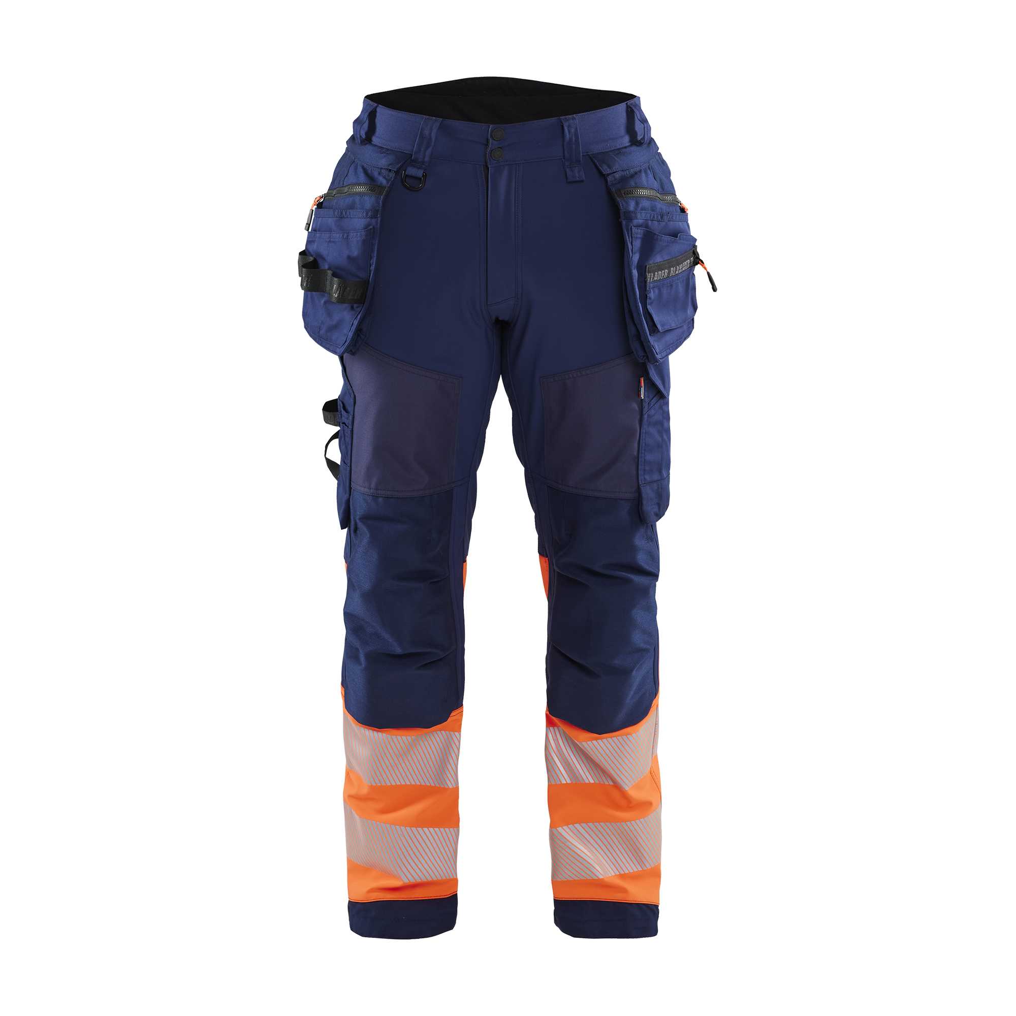 BLAKLADER 18212513 | Hi vis Softshell Trousers Hi Vis Reflective Work Trousers Men - Waterproof