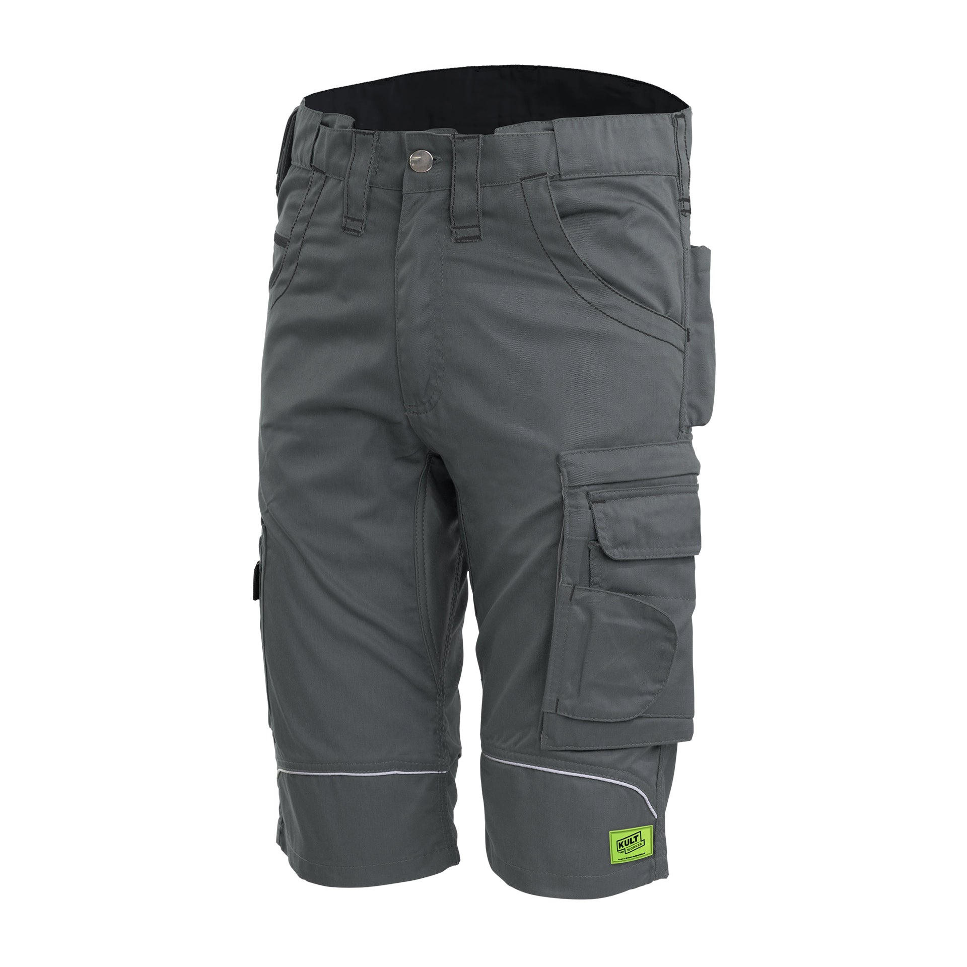 TMG Kult Worker Work shorts light grey - KW-180055_Arbeitsshorts_mittelgrau_vorne_1920x1920