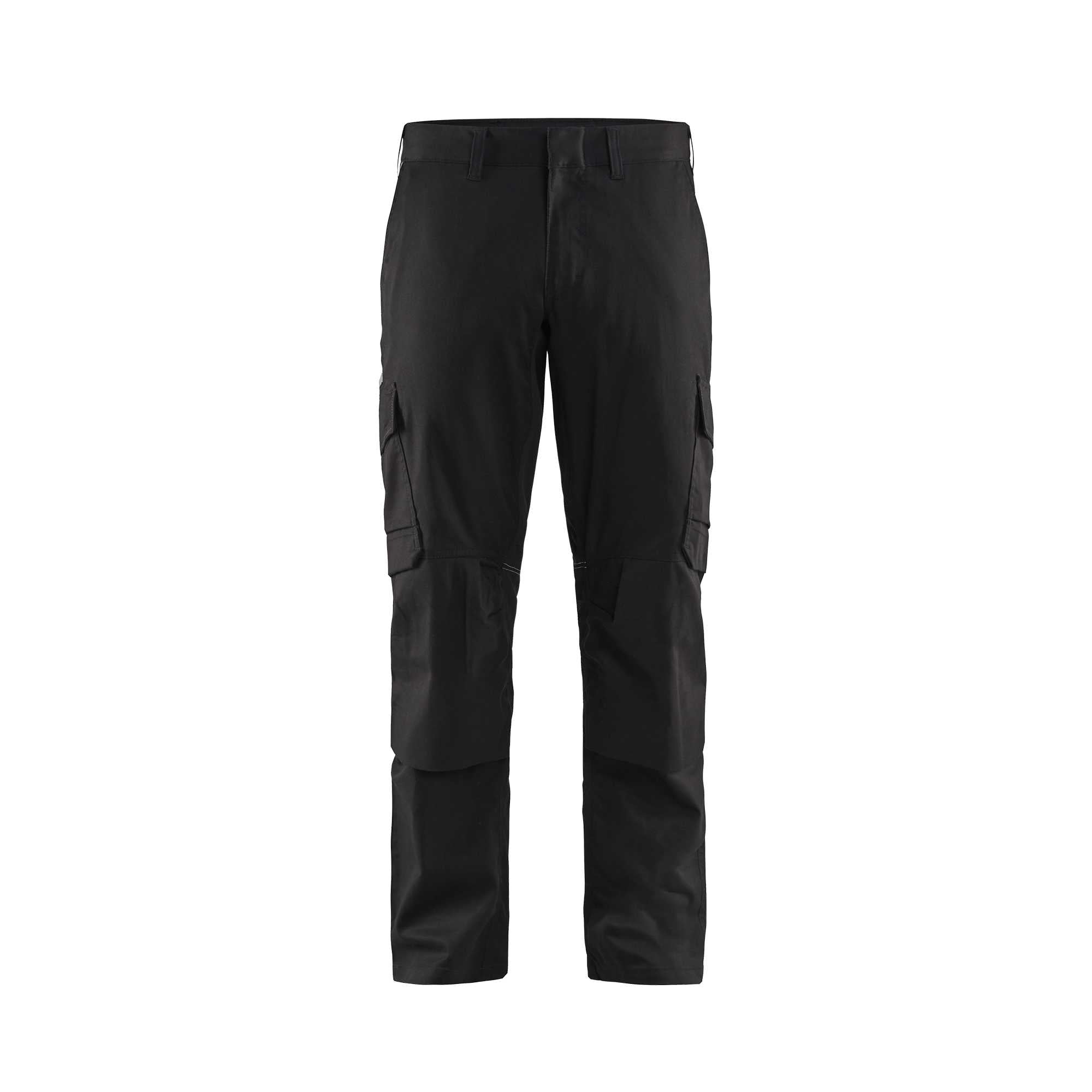 BLAKLADER 14481832 | Pantaloni da lavoro industriali stretch con tasche per ginocchiere ad alta visibilità riflettenti uomo - tessuto twill