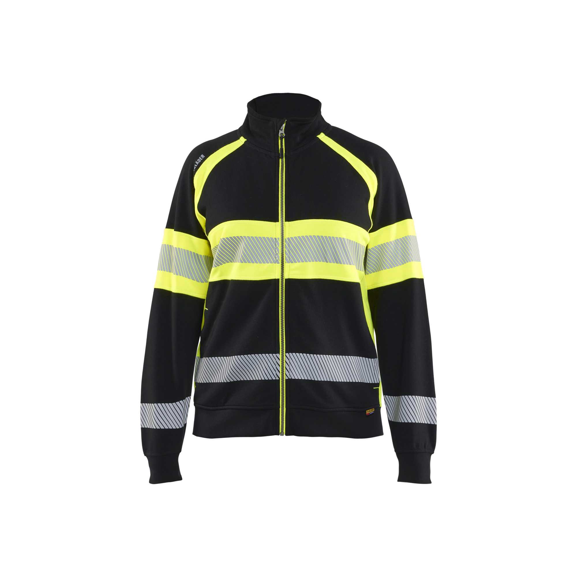 BLAKLADER 35051158 Hi Vis Reflective Full-zip Work Sweatshirt WOMEN - 100% Cotton