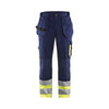 BLAKLADER 15291860 | Hi Vis Trousers Hi Vis Reflective Work Trousers Men - twill fabric