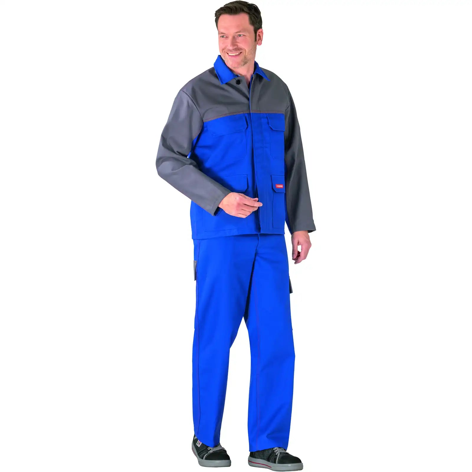 Planam Major Protect Jacke TDL kornblumenblau/grau 102 kornblumenblau/grau - Produktbild mit Model