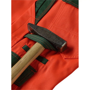 Planam Warnschutz Latzhose orange/grün 102 orange/grün - Extra Detailbild
