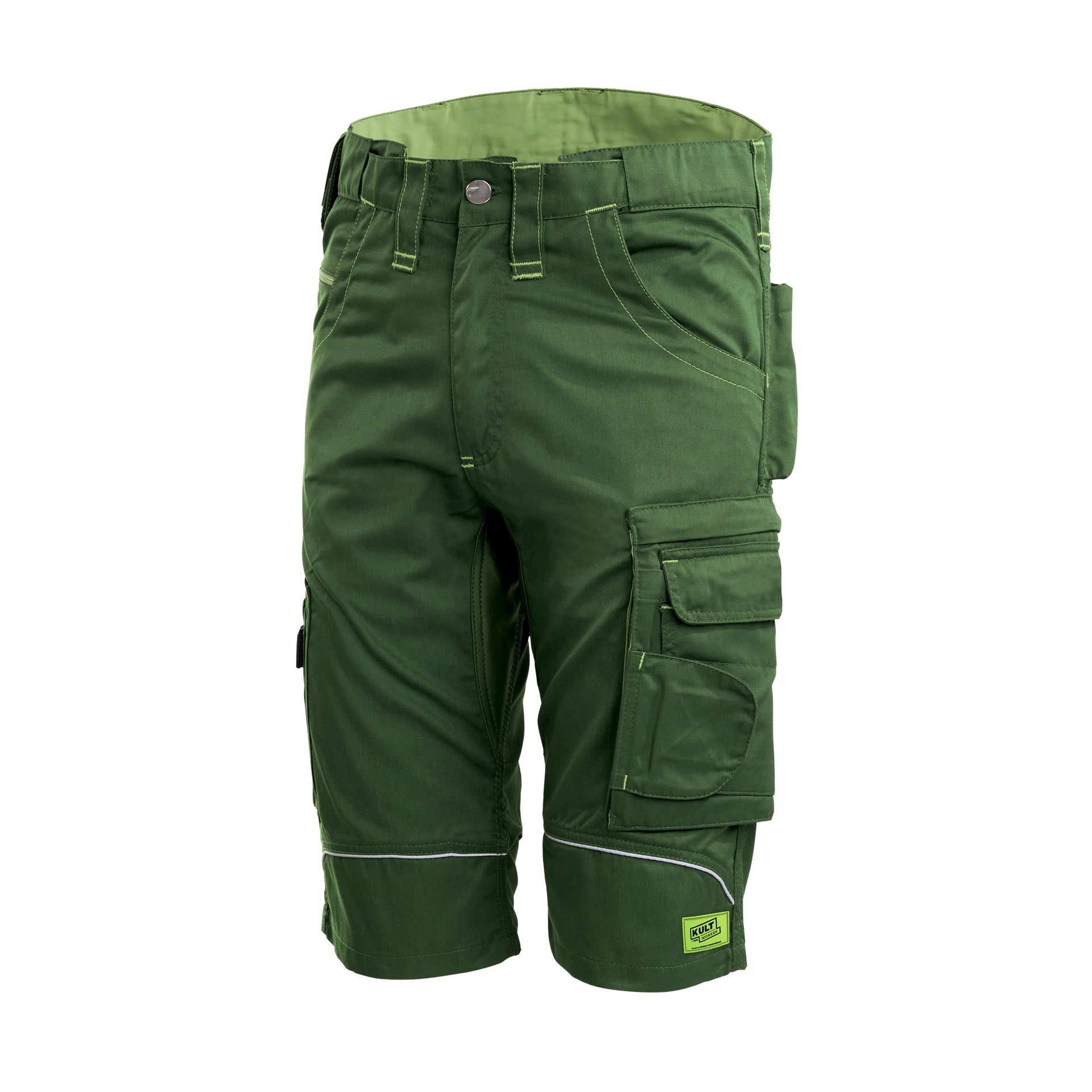 TMG Kult Worker Work shorts green - KW-180010_Arbeitsshorts_gruen_vorne_1920x1920
