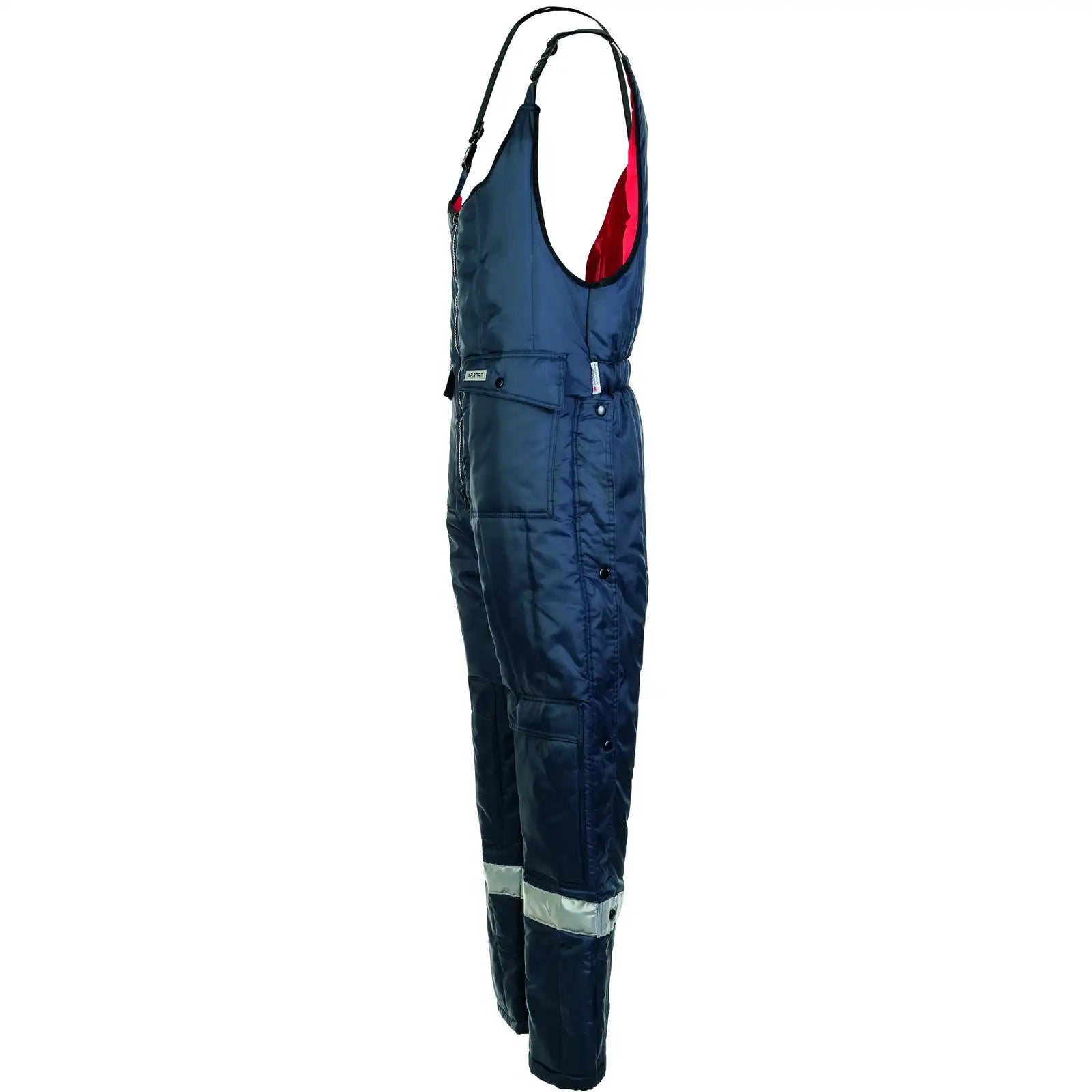 Planam Kühl-/Gefrierhaus Kühlhaus Latzhose marine, Innenfutter rot S marine, Innenfutter rot - Produktbild ohne Model