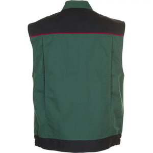 Planam Highline Arbeitsweste grün/schwarz/rot XS grün/schwarz/rot - Produktbild ohne Model