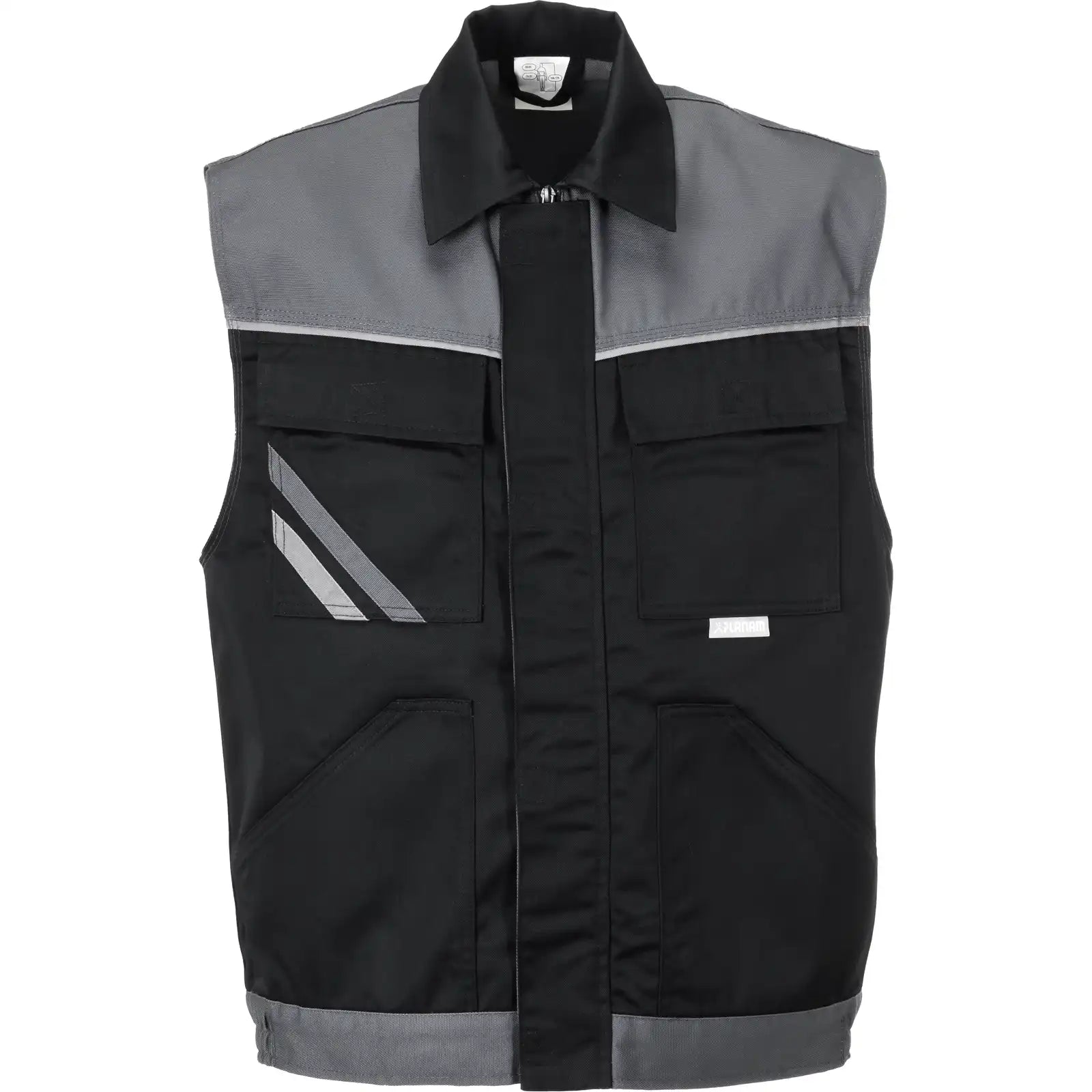 Planam Highline Arbeitsweste schwarz/schiefer/zink XS schwarz/schiefer/zink - Vorschaubild