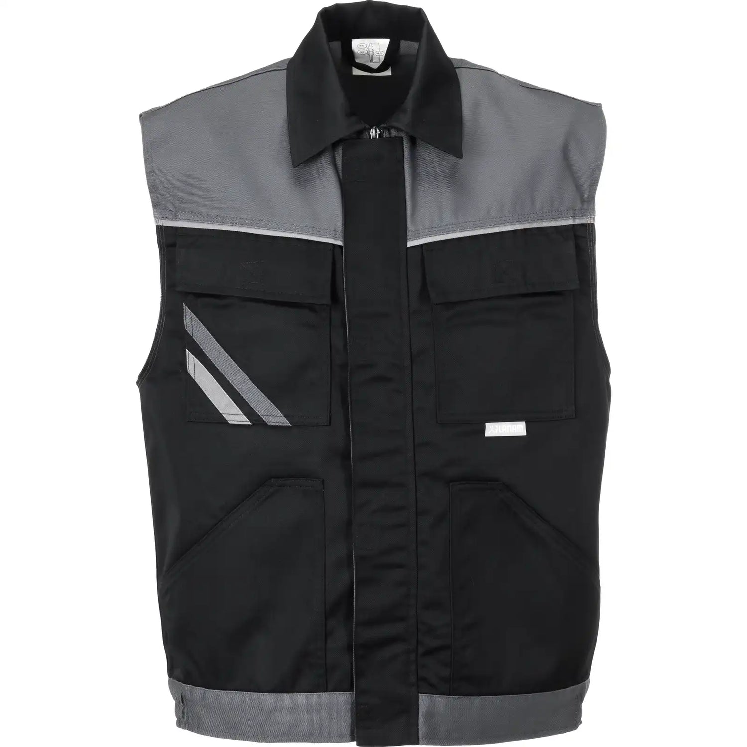 Planam Highline Arbeitsweste schwarz/schiefer/zink XS schwarz/schiefer/zink - Vorschaubild