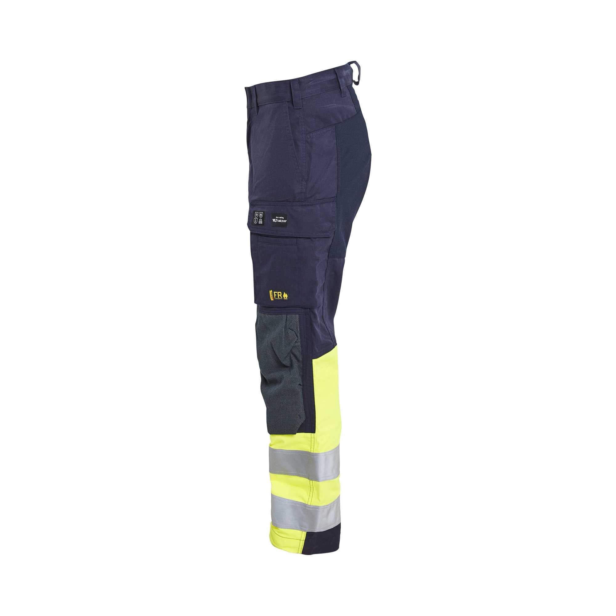BLAKLADER 17871512 Pantalon multinorme inhérent avec stretch Pantalon de travail haute visibilité réfléchissant homme - tissu ripstop