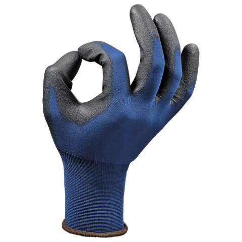 SILK GLOVES - Anti-Slip Polyurethane - Extra Fine Nylon Knit - Elastic Knit Cuff - Pack of 12 Pieces - Image 1