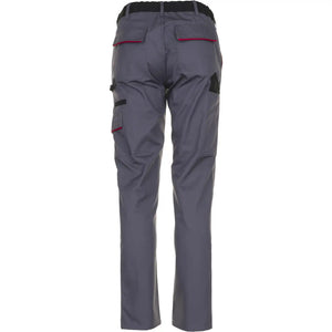 Planam Highline Damen Bundhose schiefer/schwarz/rot 34 schiefer/schwarz/rot - Produktbild ohne Model
