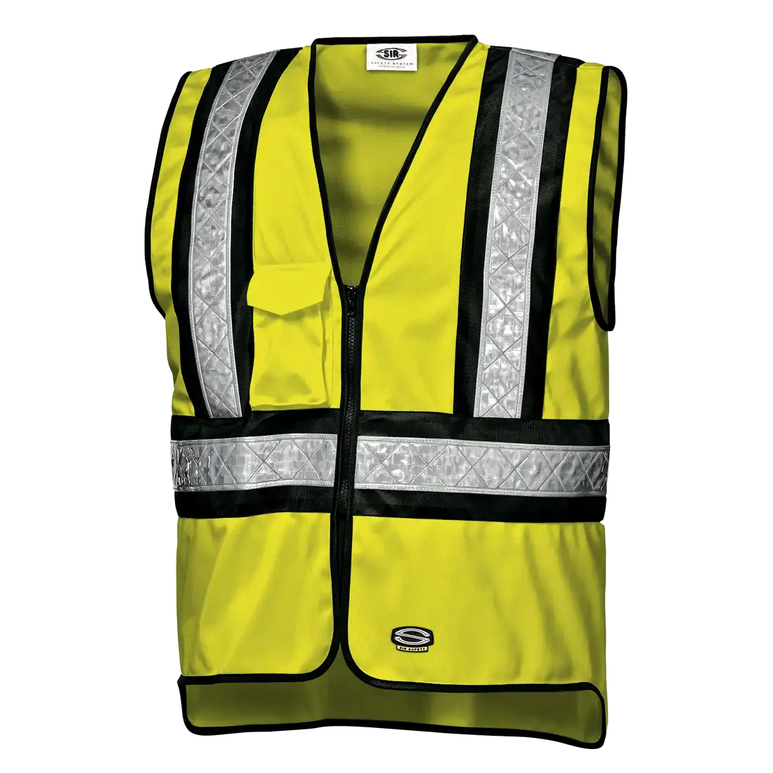 SIR SAFETY FALCO Hi Vis Reflective Work Waistcoat MEN - Zipper Closure