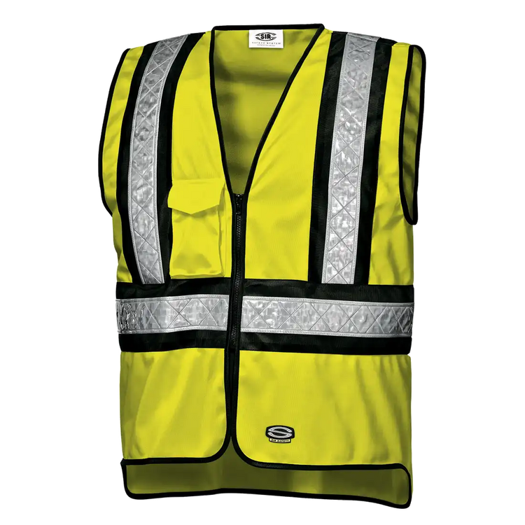 SIR SAFETY FALCO Hi Vis Reflektierende Arbeitsweste HERREN - Reißverschluss