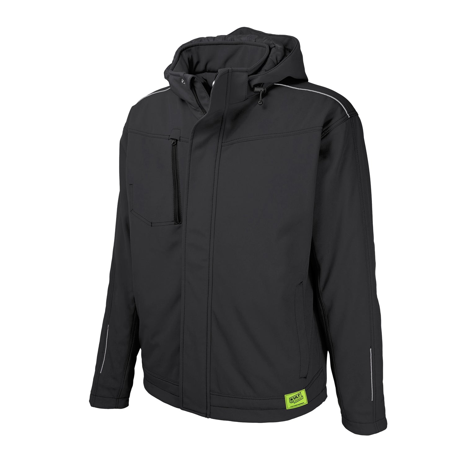 TMG Kult Worker Softshell winter jacket black - KW-230040_Winterjacke_schwarz_halbvorne_1920x1920