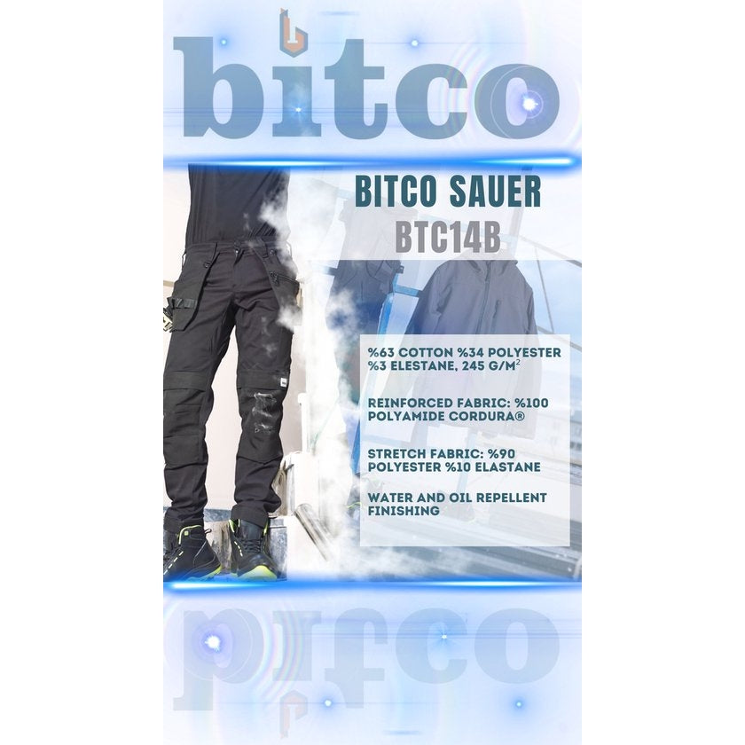 BITCO SAUER Work Pants - Water-Repellent - Oil-Repellent - Reinforced with CORDURA® - Image 11