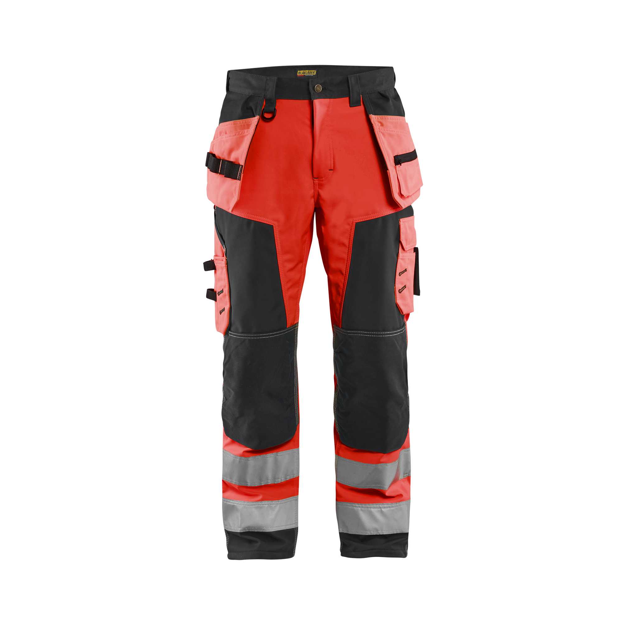 BLAKLADER 15672517 Hi Vis Softshell craftsman trousers Hi Vis Reflective Work Trousers Men - Waterproof