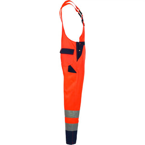 Planam Warnschutz Latzhose gelb/marine 102 gelb/marine - Produktbild ohne Model