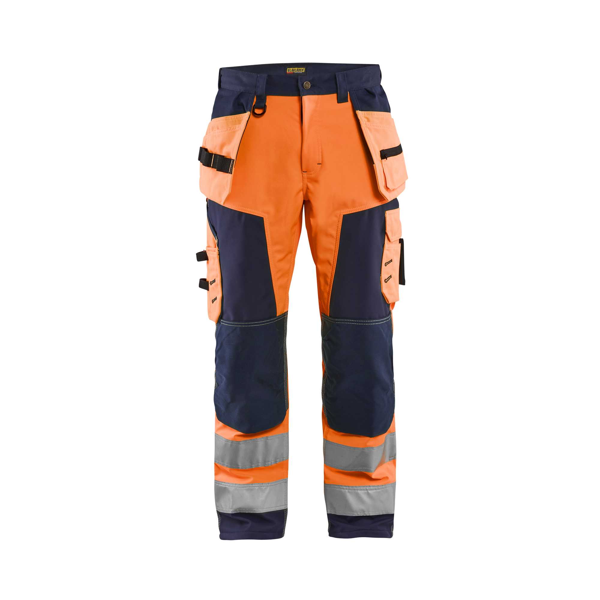 BLAKLADER 15672517 Hi Vis Softshell craftsman trousers Hi Vis Reflective Work Trousers Men - Waterproof