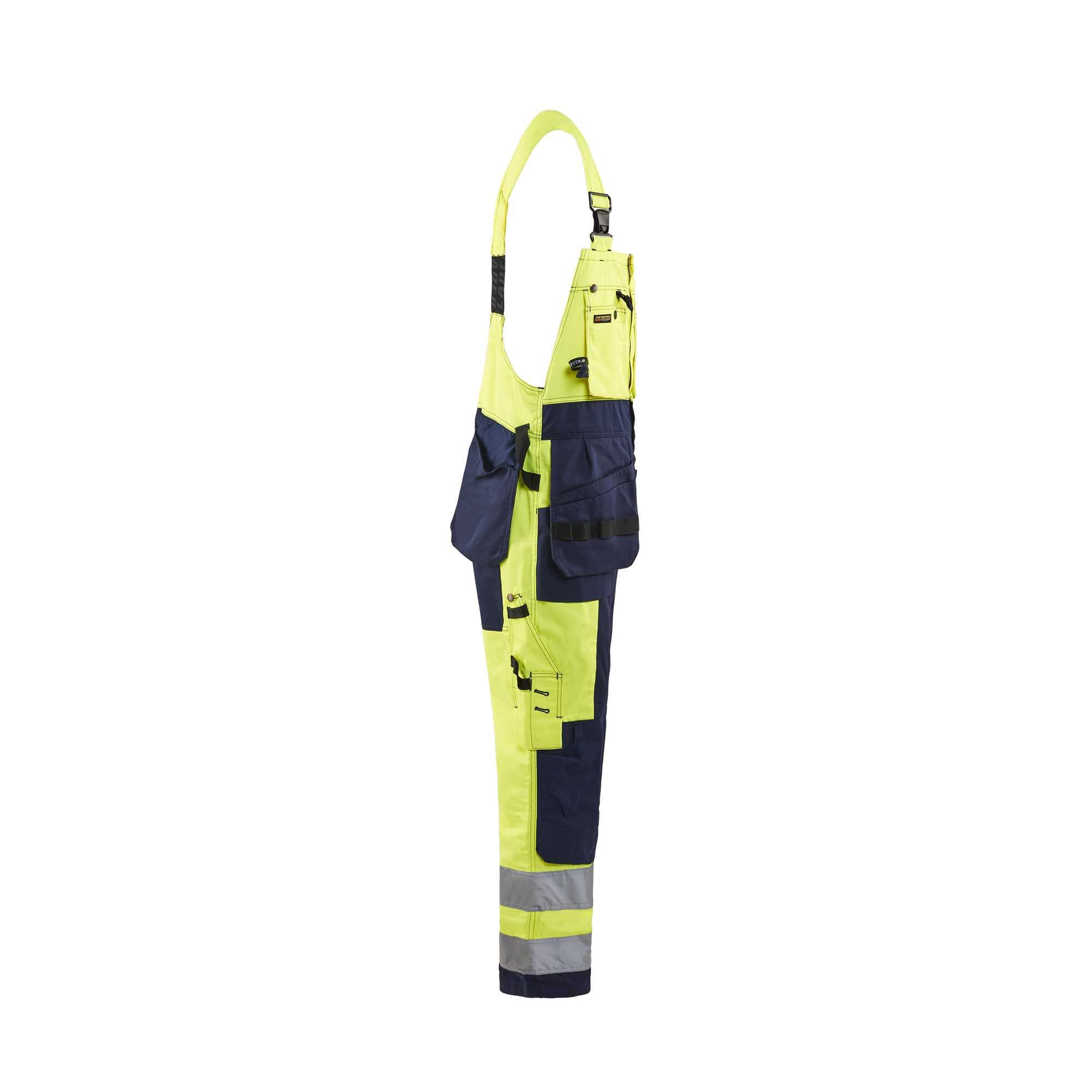 BLAKLADER 26031860 Hi Vis Bib Overalls Hi Vis Reflective Work Bib Trousers Men - twill fabric