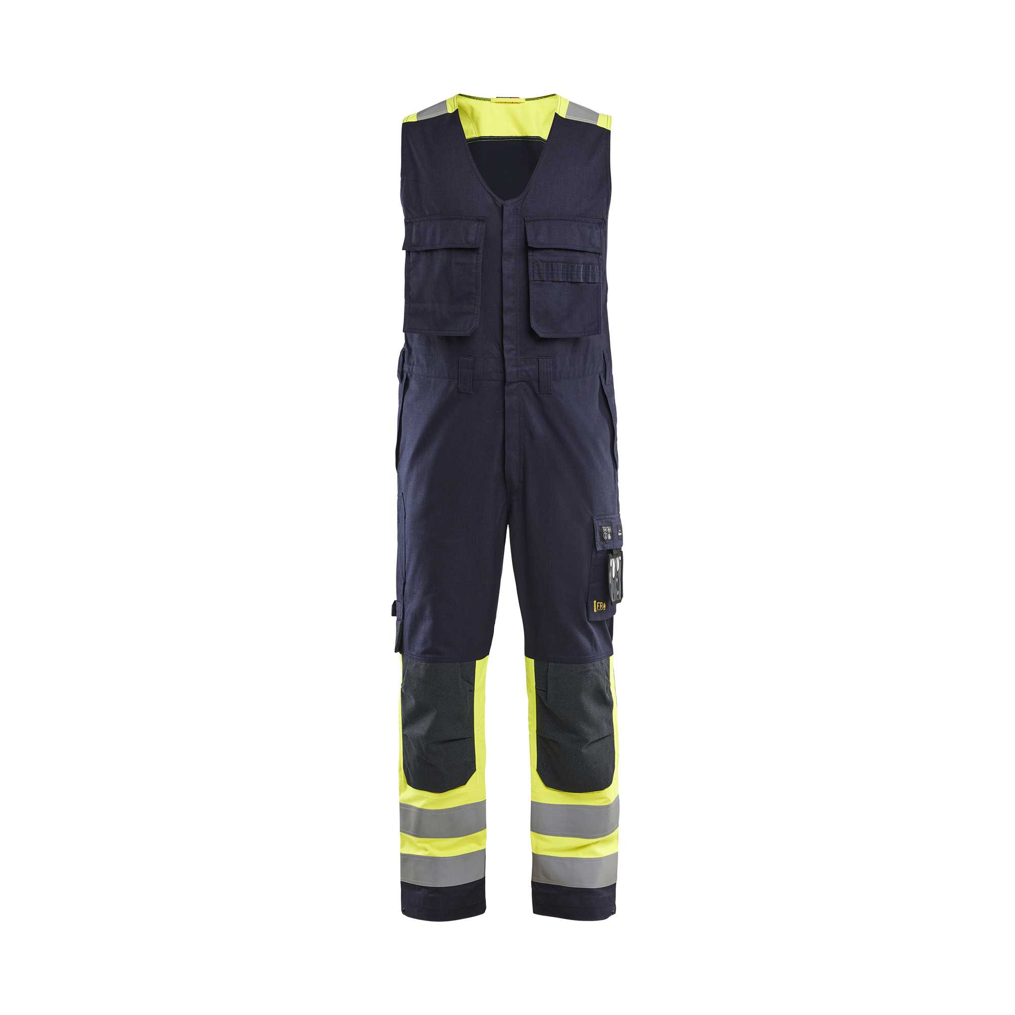 BLAKLADER 28871512 Inherent Sleeveless Multinorm Overalls Hi Vis Reflective Work Coverall Men - ripstop fabric