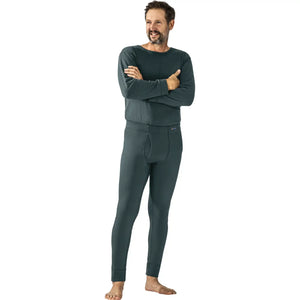 Planam Funktionsunterwäsche Hose lang 275 g/m² grau S grau - Produktbild mit Model
