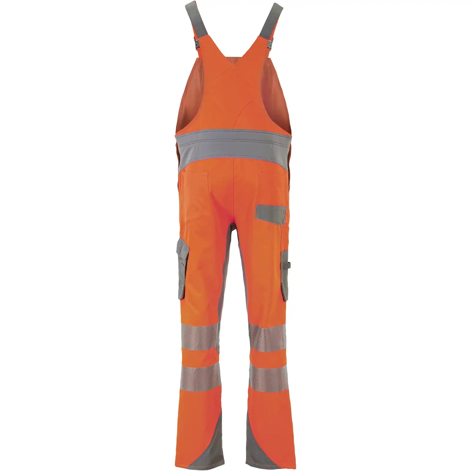 Planam Norit Warnschutz Herren Latzhose orange/zink  102 orange/zink - Produktbild ohne Model