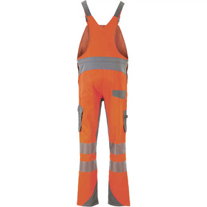 Planam Norit Warnschutz Herren Latzhose orange/zink  102 orange/zink - Produktbild ohne Model