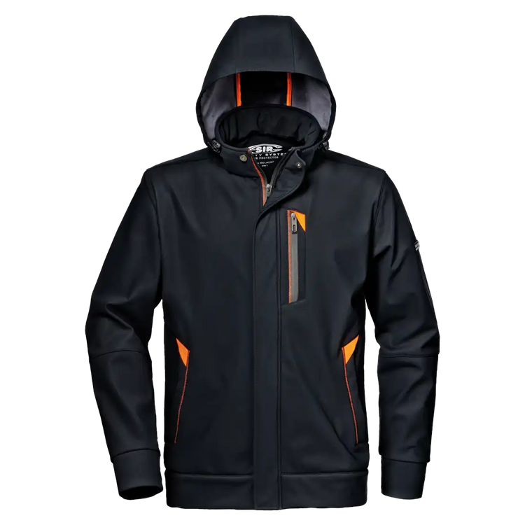 REVOLUTION SOFTSHELL Jacket - Water-Resistant Zipper - Ergonomic Sleeves - Detachable Hood - Image 1