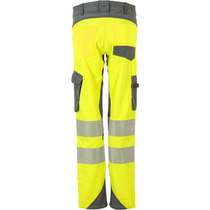 Planam Norit Warnschutz Damen Bundhose gelb/zink  36 gelb/zink - Produktbild ohne Model