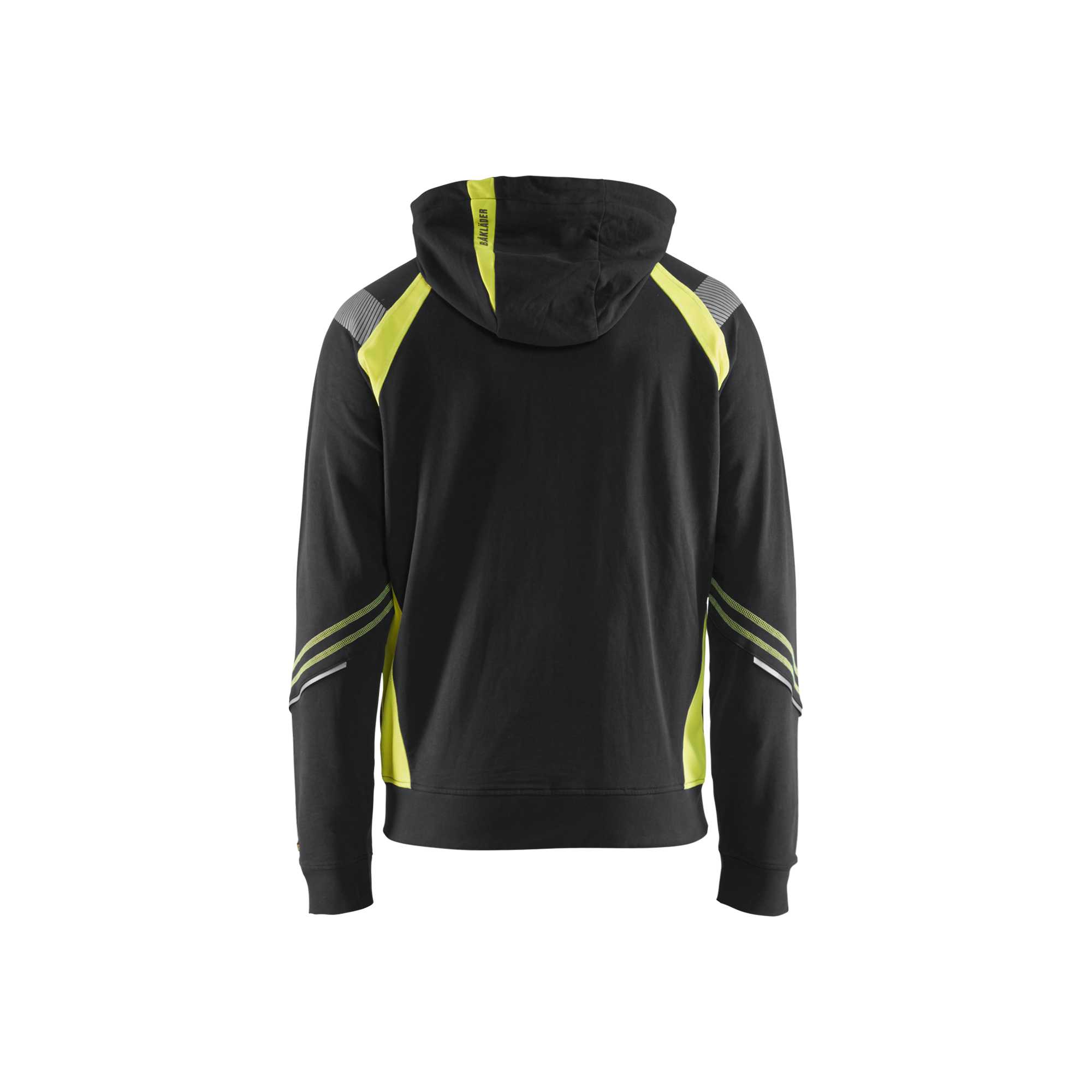 BLAKLADER 34331158 Hoodie with Full Zip Hi Vis Reflective Hoodie Work Sweatshirt MEN - 100% Cotton